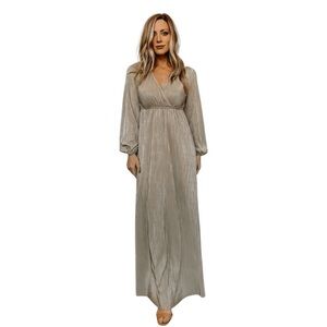 Baltic born gold pleated dress